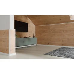 Abdeckleiste 'DecoWall AL201' weiß 2400 x 6 x 25mm