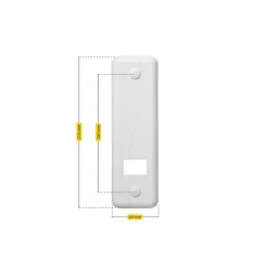 Abdeckplatte 'DUO Maxi' weiß 16 cm