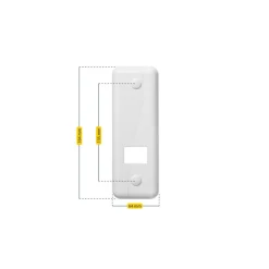 Abdeckplatte 'DUO Maxi' weiß 13,5 cm