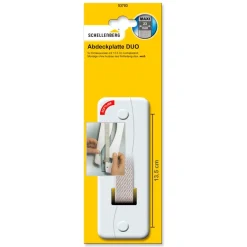 Abdeckplatte 'DUO Maxi' weiß 13,5 cm