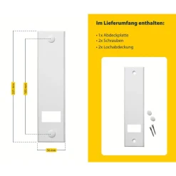 Abdeckplatte 'Standard Maxi' weiß 18,5 cm