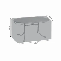 Abdeckung für Gartentisch wasserabweisend & frostsicher 95 x 75 x 160 cm