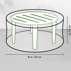 Abdeckung für Gartentisch wasserabweisend Ø 120 x 75 cm
