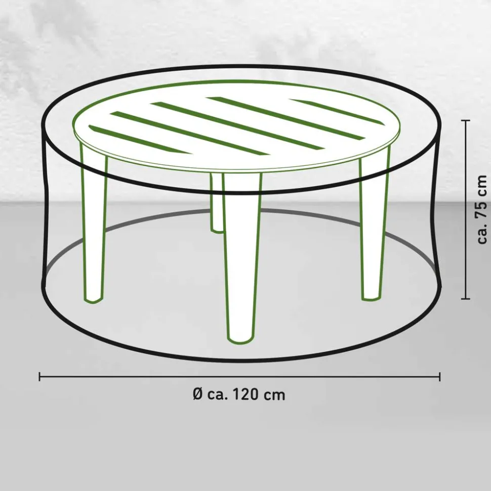 Abdeckung für Gartentisch wasserabweisend Ø 120 x 75 cm