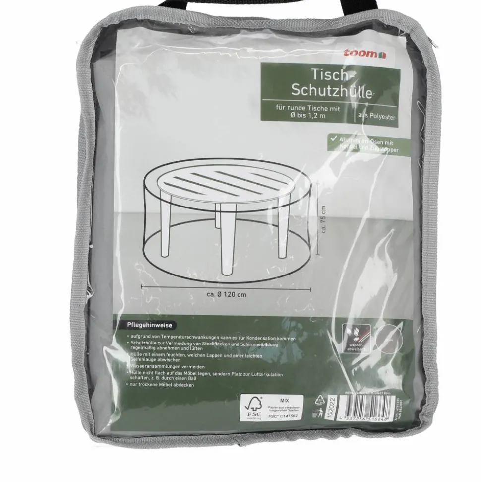 Abdeckung für Gartentisch wasserabweisend Ø 120 x 75 cm