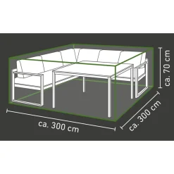 Abdeckung für Loungemöbelset wasserabweisend & UV-beständig 300 x 70 x 300 cm