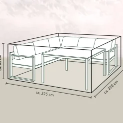 Abdeckung für Loungeset wasserabweisend & UV-beständig 220 x 65 x 225 cm