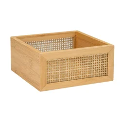 Ablagebox 'Allegre' Bambus/Rattan 15 x 15 x 7 cm