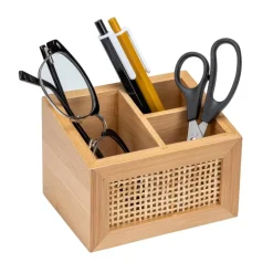 Ablagebox 'Allegre' Bambus/Rattan mit 3 Fächern 12 x 9 x 8,5 cm