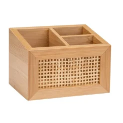 Ablagebox 'Allegre' Bambus/Rattan mit 3 Fächern 12 x 9 x 8,5 cm