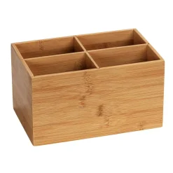 Ablagebox 'Terra' Bambus 4 Fächer 22 x 14 x 12 cm