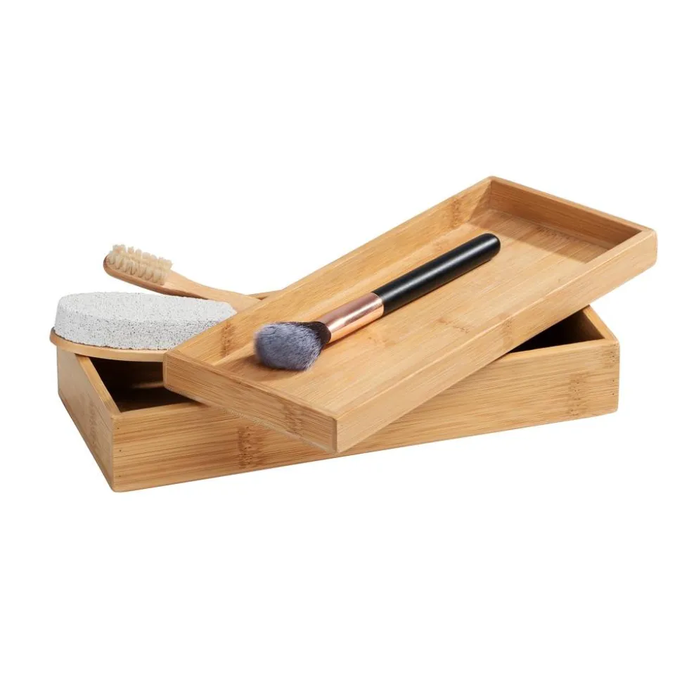 Ablagebox 'Terra' Bambus mit Deckel 24 x 5,5 x 10 cm