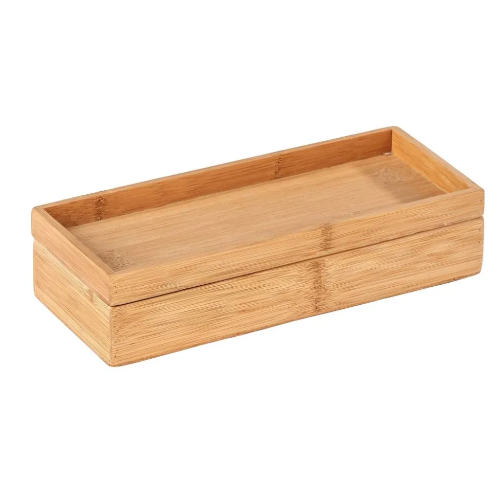 Ablagebox 'Terra' Bambus mit Deckel 24 x 5,5 x 10 cm