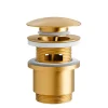 Ablaufgarnitur 'Push-Open' brushed gold Messing