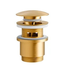 Ablaufgarnitur 'Push-Open' brushed gold Messing