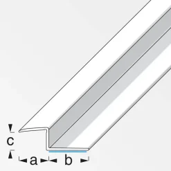 Abschlussprofil 'clipstech®' Aluminium silbern 1000 x 14 mm