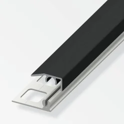 Abschlussprofil 'clipstech®-mini' Aluminium schwarz 1000 x 19,5 mm