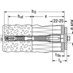 Abstandsmontagesystem 'Thermax 8' für Dämmstoffe 80 bis 100 mm, M6 2 Stück