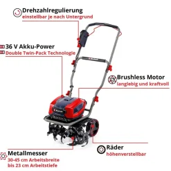 Akku-Bodenhacke 'GP-CR 36/45 Li E BL- Solo' 45 cm, ohne Akku und Ladegerät