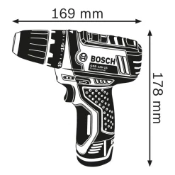Akku-Bohrschrauber 'GSR 12V-15 Professional' mit 2 Akkus, Tasche und Zubehörset