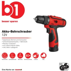 Akku-Bohrschrauber 12 V 1,5 Ah