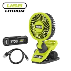 Akku-Clip-Ventilator 'USB-Lithium' 8,7 x 25,3 x 16,6 cm 4 V mit Akku und Ladekabel