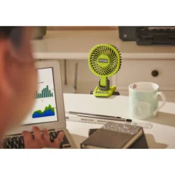 Akku-Clip-Ventilator 'USB-Lithium' 8,7 x 25,3 x 16,6 cm 4 V mit Akku und Ladekabel