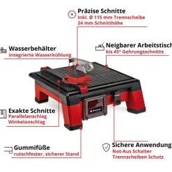 Akku-Fliesenschneidmaschine 'TE-TC 18/115 Li-Solo' 18 V