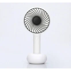 Akku-Handventilator weiß Ø 10,5 x 22,5 cm