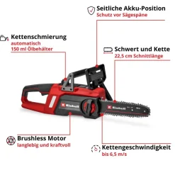 Akku-Kettensäge 'GE-LC 18/25 Li BL-Solo' ohne Akku und Ladegerät