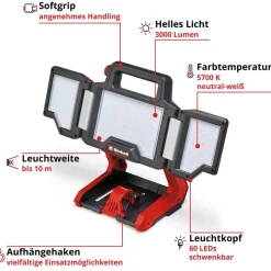 Akku-Lampe 'TP-CL 18/3000 Li - Solo' ohne Akku 3000 lm
