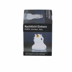 Akku-LED-Nachtlicht 'Einhorn' weiß 12 cm, mit Farbwechsler