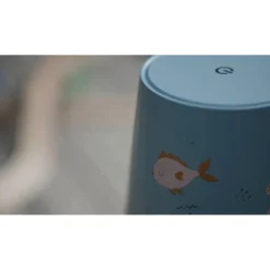 Akku-LED-Tischleuchte 'Charlie' blau Tiermotiv mit USB-Ladekabel Ø 10,6 x 26 cm