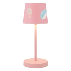 Akku-LED-Tischleuchte 'Charlie' rosa Tiermotiv mit USB-Ladekabel Ø 10,6 x 26 cm