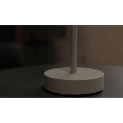 Akku-LED-Tischleuchte 'Marlo' grau/weiß mit USB-Ladekabel Ø 11 x 38 cm