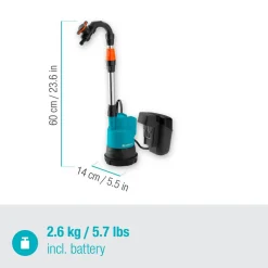 Akku-Regenfasspumpe '2000/2 18V Power4All' 2000 l/h