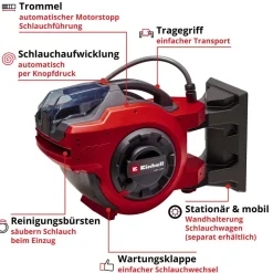 Akku-Schlauchtrommel 'GE-HR 18/30 WH Li-Solo' ohne Akku, Ladegerät und Gartenschlauch