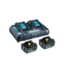 Akku-Set mit Doppel-Schnellladegerät und 2 x 18-V-Akkus, 5 Ah