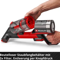 Akku-Stielstaubsauger 'TE-SV 18/270 Li BL-Solo' 18 V ohne Akku und Ladegerät