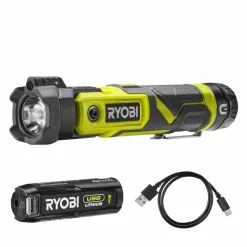 Akku-Taschenlampe 'USB-Lithium' 640 lm 23,8 cm 4 V mit Akku und Ladekabel