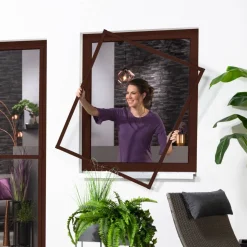 Alu-Bausatz für Fenster 'Master Slim' 100 x 120 cm braun