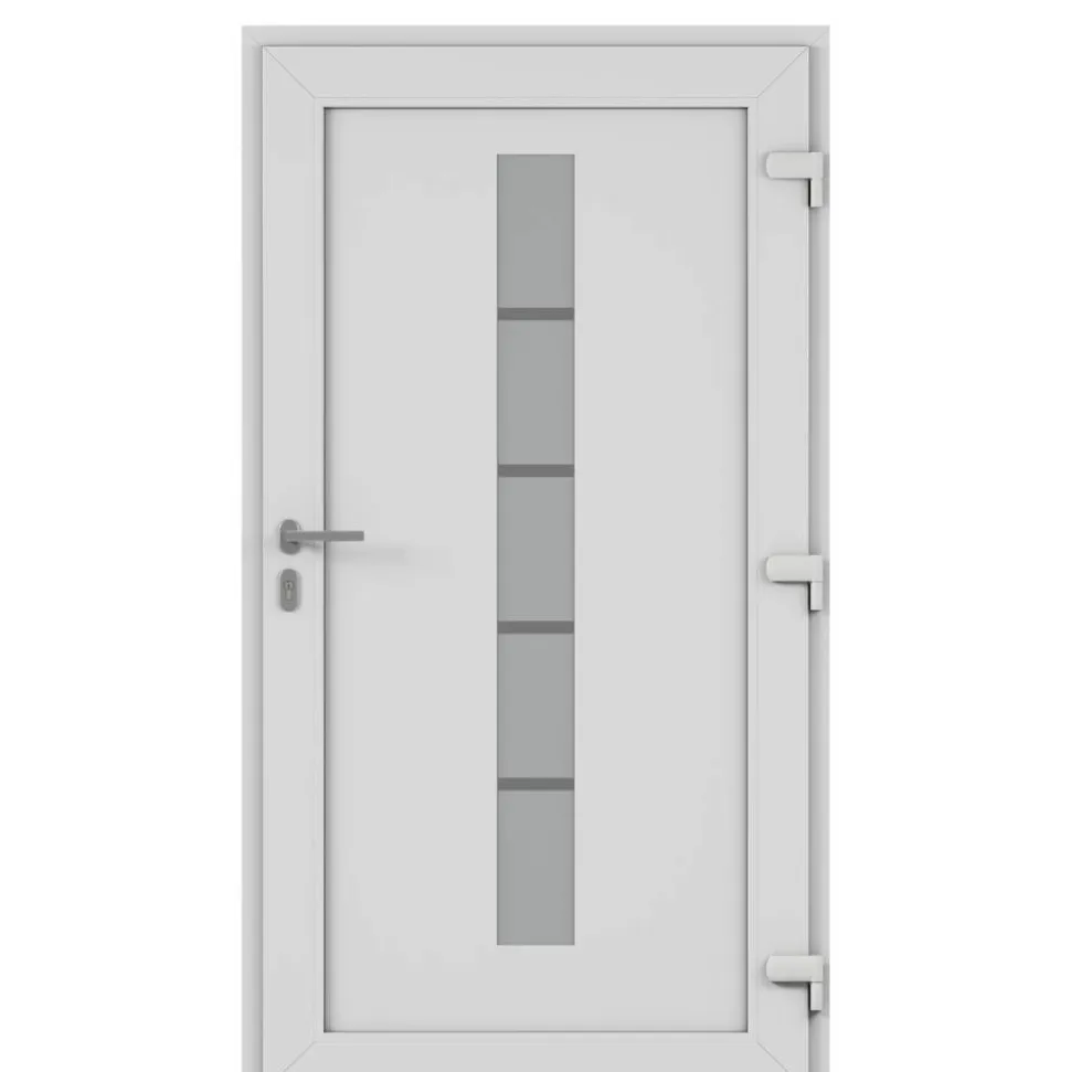 Alu-Kunststoffhaustür 'Calgary' 1000 x 2000 mm DIN R