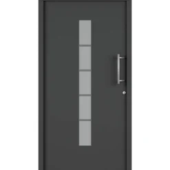 Alu-Kunststoffhaustür 'Calg' 1100 x 2100 mm DIN R