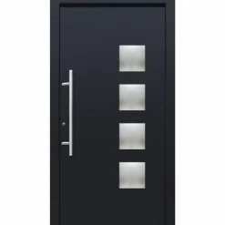 Aluminium-Kunststoff-Haustür 'Arona-RC2' anthrazit/weiß 110 x 210 cm, Anschlag links