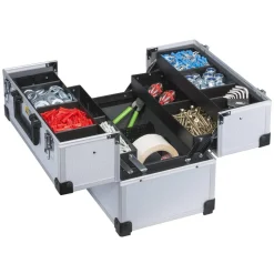 AluPlus Werkzeugkoffer mit Cantilever 'Tool L 36C' silber 36,5 x 23 x 27,5 cm