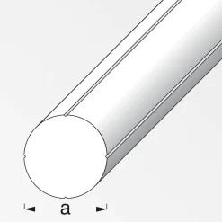 Alu-Rundstange Ø 0,75 x 100 cm