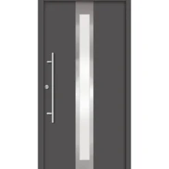 Alu-Stahlhaustür 'B01' anthrazit links 100 x 210 cm