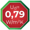 Alu-Stahlhaustür 'B06' weiß links 100 x 210 cm