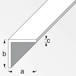 Aluwinkel 100 x 2 x 2 cm