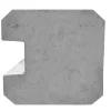 Anfangspfosten 'Klassik' betongrau 246 x 11,5 x 11,5 cm